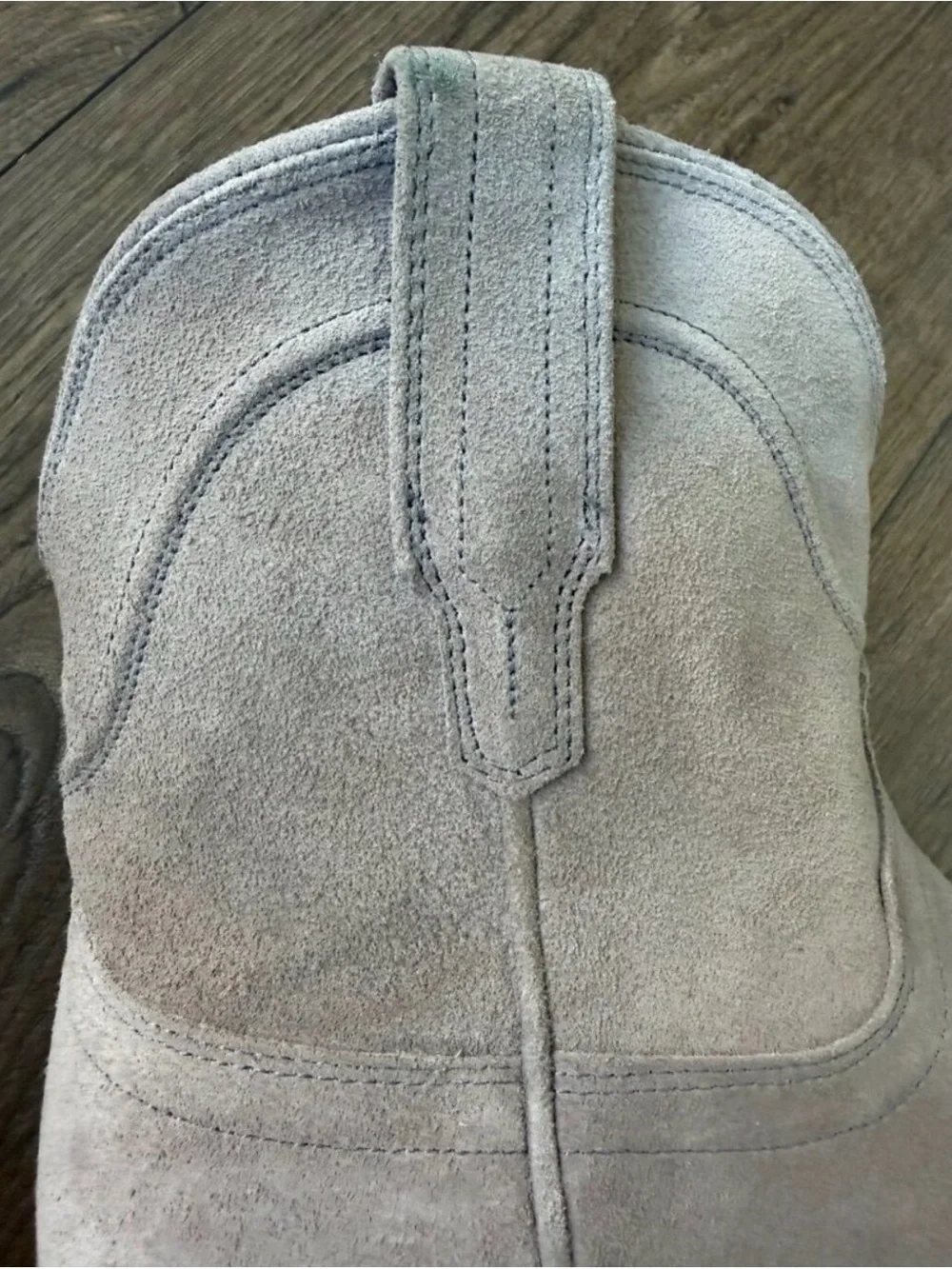 Tecovas Women's Suede Ankle Boots - Light Gray Suede